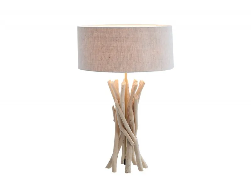 Lampe à poser design naturel en bois flotté