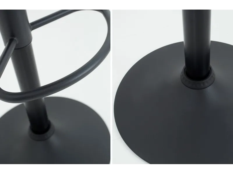 Lot de 2 tabourets de bar contemporain coloris brun vintage en microfibre