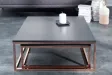 Ensemble de 2 tables basses design coloris anthracite et cuivre