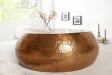 Table basse 80 cm ronde en aluminium coloris cuivre