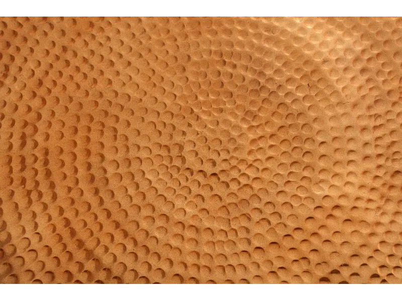 Table basse 80 cm ronde en aluminium coloris cuivre