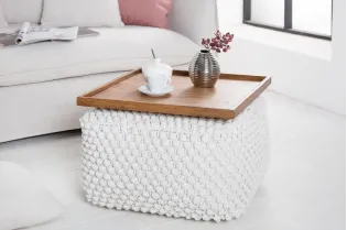 Plateau design de 50 cm coloris naturel en bois massif 2