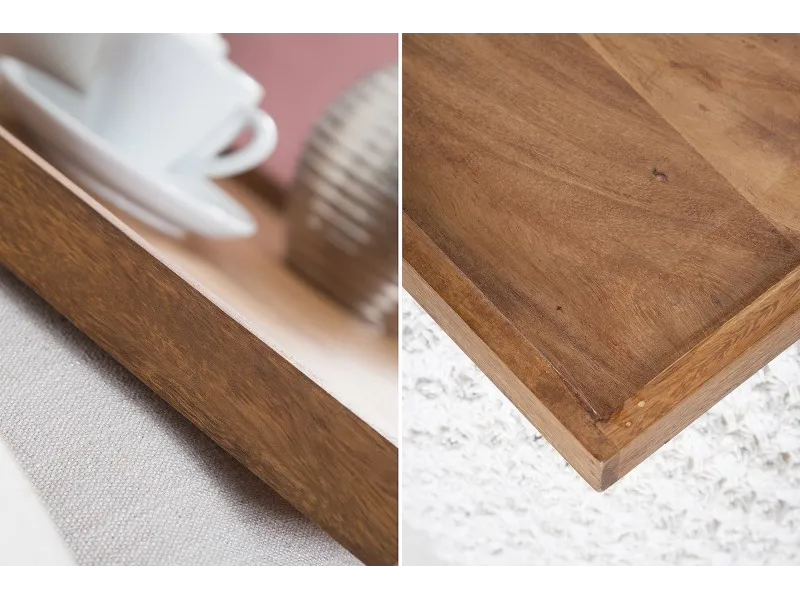 Plateau design de 50 cm coloris naturel en bois massif