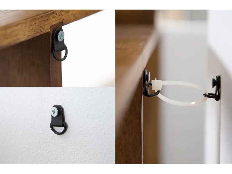 étagère moderne de 150cm en bois massif coloris naturel