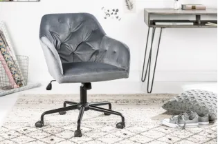 Chaise de bureau avec accoudoir gris
