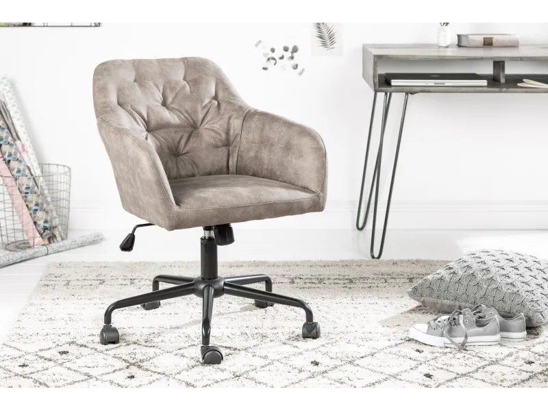 Chaise de bureau avec accoudoir taupe
