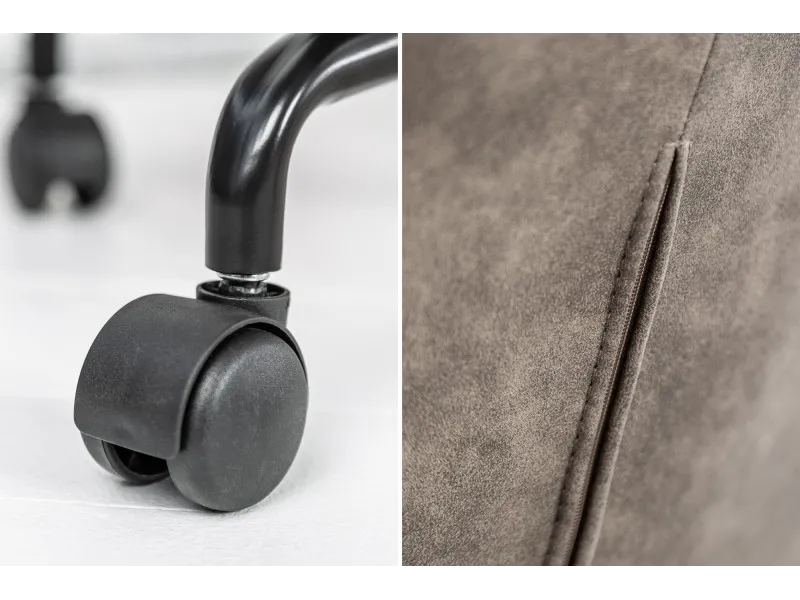 Chaise de bureau avec accoudoir taupe