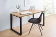Table de bureau de 120x60 cm coloris naturel et noir