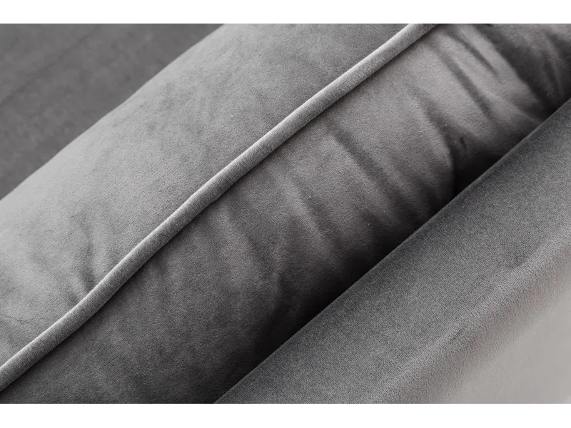 Canapé convertible design scandinave coloris gris argenté en velours