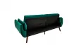 Canapé convertible design scandinave coloris vert en velours