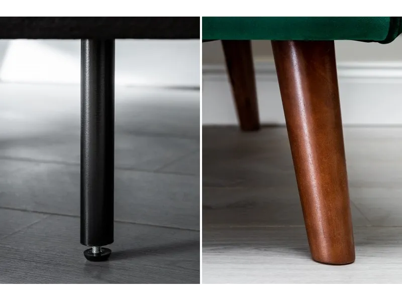 Canapé convertible design scandinave coloris vert en velours