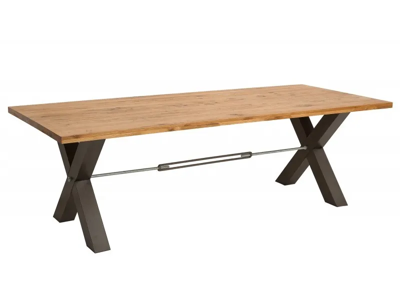 Table à manger design Thor 200 cm en chêne sauvage 55mm