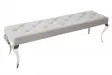 Banquette design BAROQUE 172cm en velours et acier inoxydable
