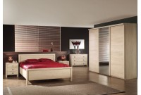 Chambre à coucher contemporaine avec lit 140x200 cm