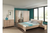 Chambre à coucher complète coloris chêne bardolino