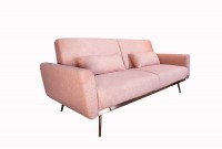 Canapé-lit convertible de 208cm coloris vieux rose