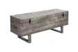 Banc coffre de 115cm en bois massif coloris gris