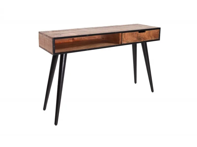 Console en bois massif coloris naturel