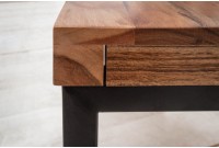 Table basse en bois massif coloris naturel