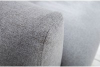 Canapé 3 places en tissu coloris gris clair