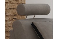 Canapé d'angle design réversible en tissu et simili cuir