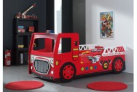 Lit design camion de pompier rouge avec éclairage LED