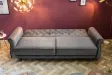 Canapé convertible en lit en velours gris 220cm