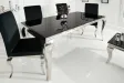 Table de salle à manger 180cm design baroque en noir et argent
