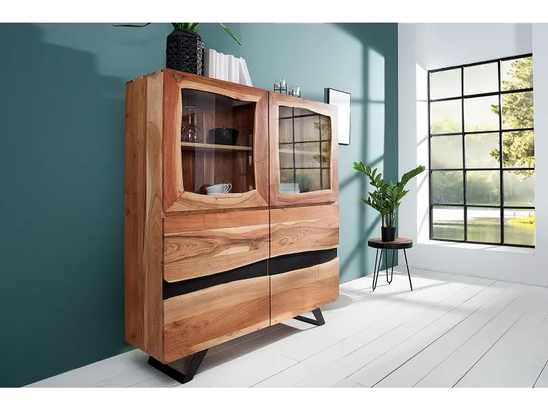 Buffet Haut "Amazonas" en Acacia Massif - 140 cm