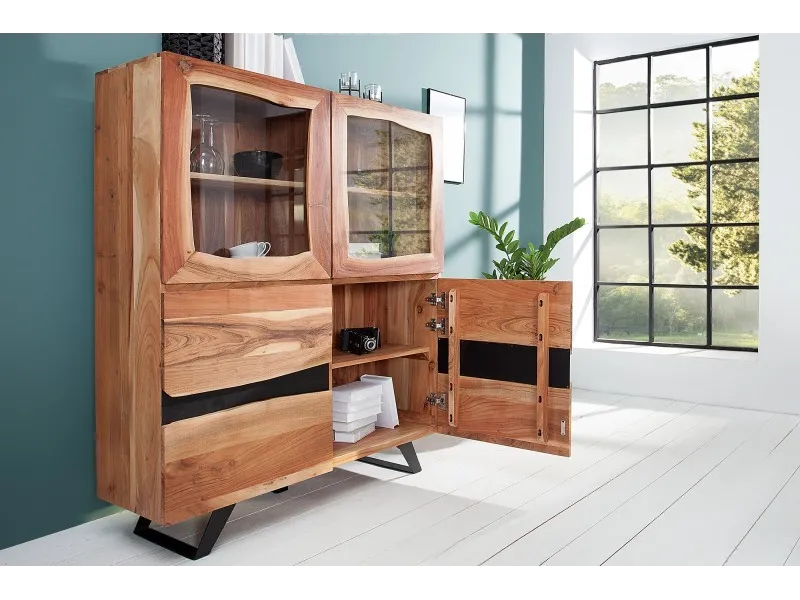 Buffet Haut "Amazonas" en Acacia Massif - 140 cm