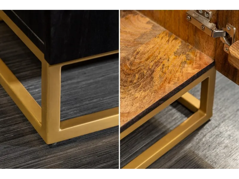 Armoire haute design ailes d'ange coloris noir 140cm