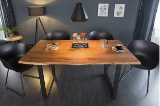 Table à manger Mammut 140cm acacia sauvage 26mm