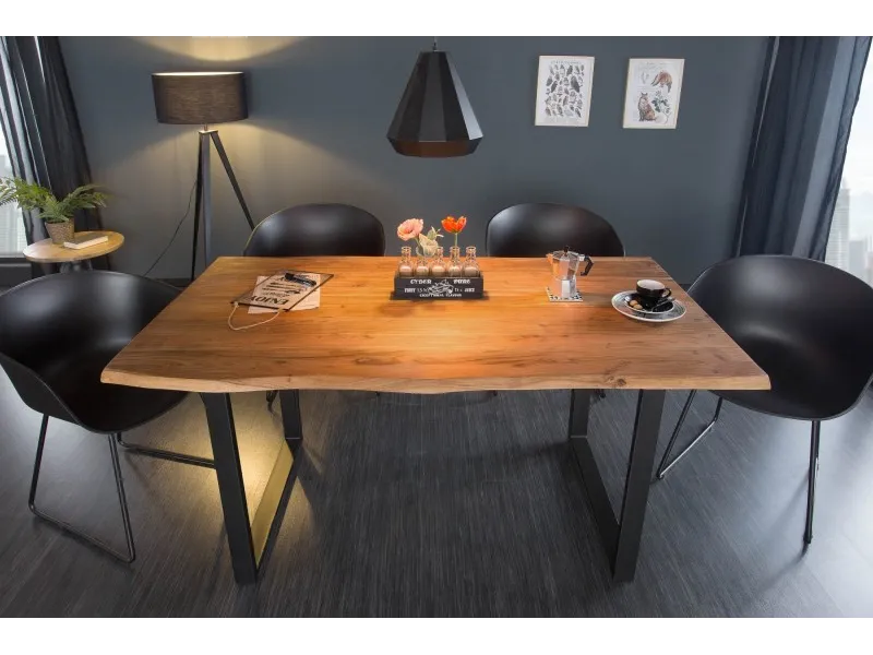 Table à manger Mammut 140cm acacia sauvage 26mm