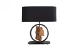 LAMPE DE TABLE BOIS MASSIF 58cm COLORIS NOIR