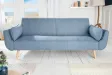 Canapé convertible design scandinave coloris bleu claire en tissu