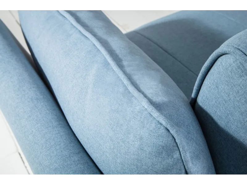 Canapé convertible design scandinave coloris bleu claire en tissu