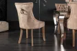 Chaise Confortable Style Castle en Velours café