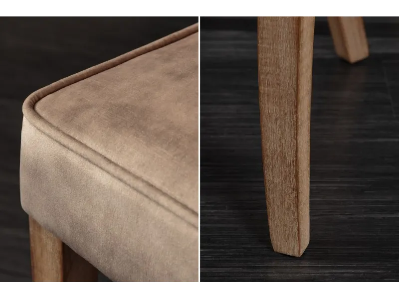 Chaise Confortable Style Castle en Velours café