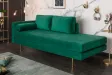 Méridienne Rembourré ultra-Tendance en Velours Vert Emeraude 196cm