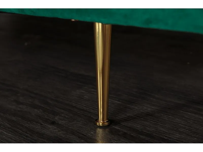 Méridienne Rembourré ultra-Tendance en Velours Vert Emeraude 196cm