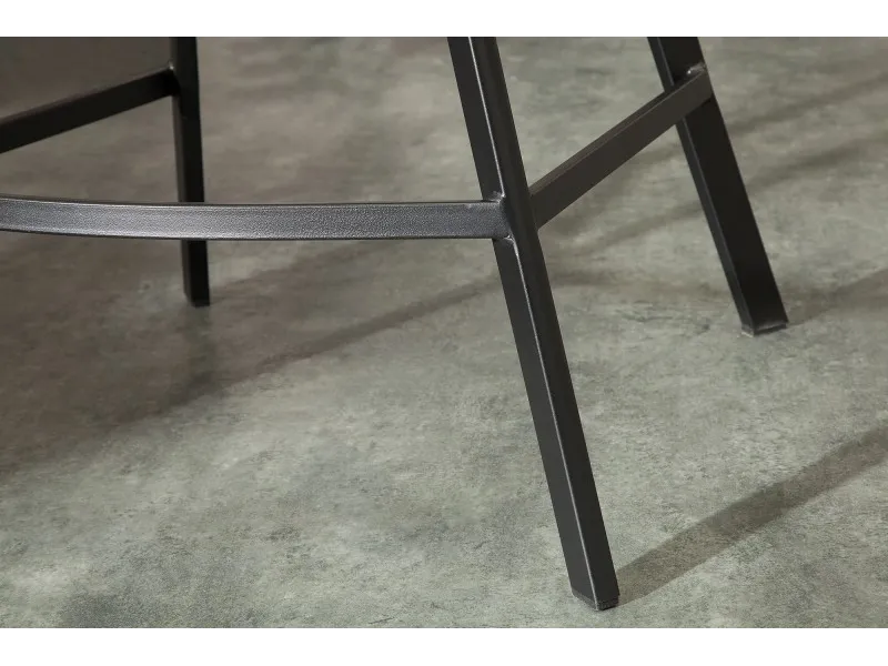 Tabouret de bar 100cm coloris gris antique avec accoudoirs