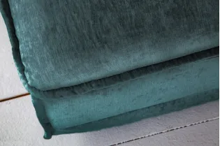 Tabouret moderne en lin coloris vert 2