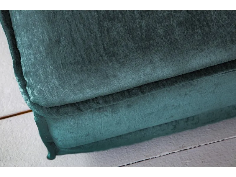 Tabouret moderne en lin coloris vert