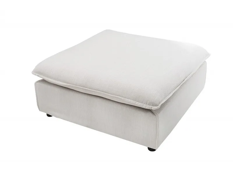 Tabouret moderne en lin coloris naturel