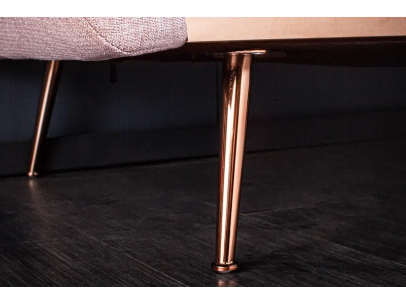 Canapé-lit contemporain en tissu coloris rose