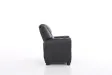 Mini Fauteuil relax relevable revêtu en simili cuir noir