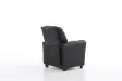 Mini Fauteuil relax relevable revêtu en simili cuir noir