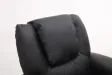 Mini Fauteuil relax relevable revêtu en simili cuir noir