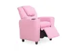 MINI FAUTEUIL RELAX RELEVABLE REVÊTU EN SIMILI CUIR COLORIS rose