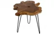 Table basse 55cm design tronc d'arbre coloris naturel
